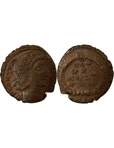 Rome Empire Constance II Voeux Vicennaux 1 nummus Cuivre 347-348 Cyzique