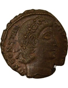 Rome Empire Constance II Voeux Vicennaux 1 nummus Cuivre 347-348 Cyzique 2