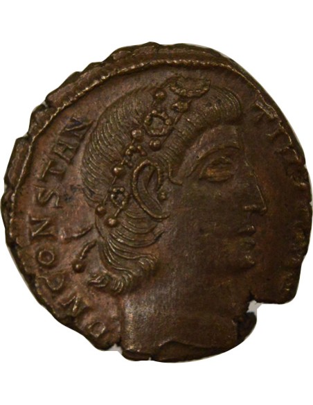 Rome Empire Constance II Voeux Vicennaux 1 nummus Cuivre 347-348 Cyzique