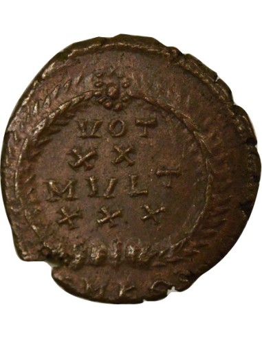 Rome Empire Constance II Voeux Vicennaux 1 nummus Cuivre 347-348 Cyzique