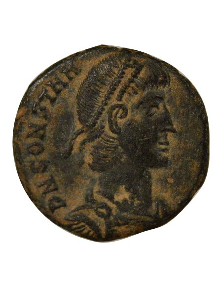 Rome Empire Constance II Soldat terrassant Cavalier 1 nummus Cuivre 350-354 Cyzique