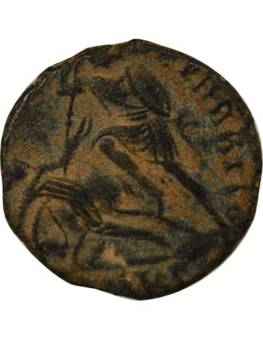 Rome Empire Constance II Soldat terrassant Cavalier 1 nummus Cuivre 350-354 Cyzique