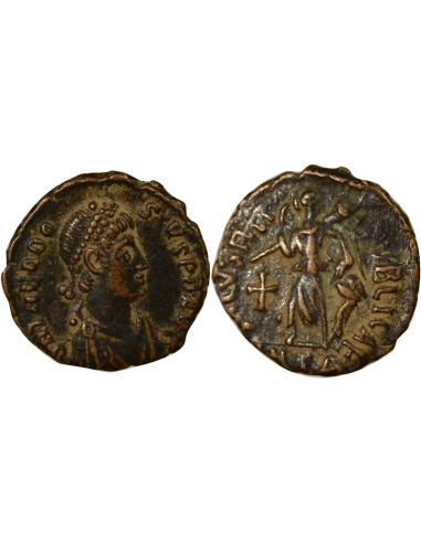 Rome Empire Théodose Ier Victoire & Captif 1 nummus Cuivre 388-392 Antioche