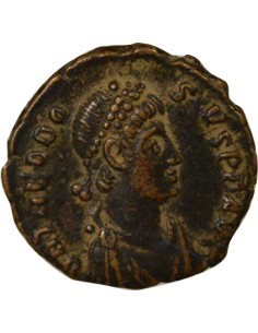 Rome Empire Théodose Ier Victoire & Captif 1 nummus Cuivre 388-392 Antioche 2