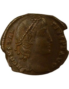 Rome Empire Constance II Voeux Vicennaux  1 nummus Cuivre 347-348 2