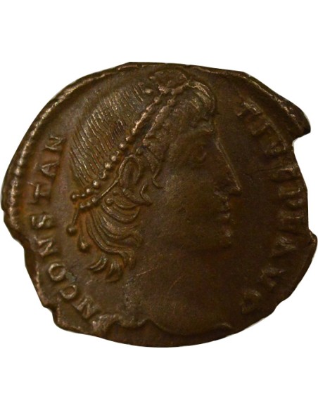 Rome Empire Constance II Voeux Vicennaux  1 nummus Cuivre 347-348