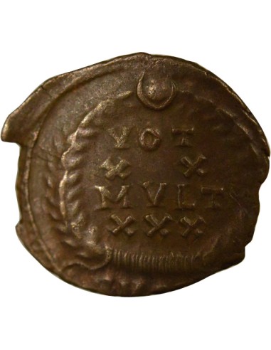 Rome Empire Constance II Voeux Vicennaux  1 nummus Cuivre 347-348