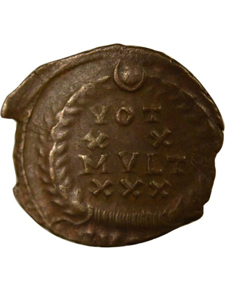 Rome Empire Constance II Voeux Vicennaux  1 nummus Cuivre 347-348