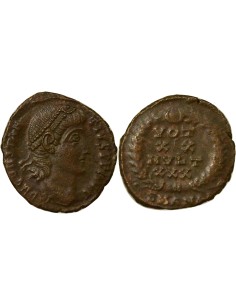 Rome Empire Constance II Voeux Vicennaux 1 nummus Cuivre 347-348 Antioche