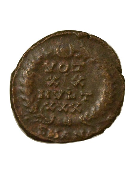 Rome Empire Constance II Voeux Vicennaux 1 nummus Cuivre 347-348 Antioche