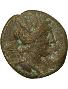 Grèce (Phénicie) Poséidon sur Aplustre 1 ae Bronze An 128 (132-131 Av JC) Arados 2