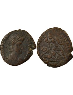 Rome Empire Constance II Soldat Terrassant Cavalier 1 nummus Cuivre 351-355 Nicomédie