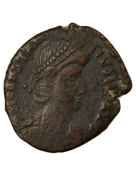 Rome Empire Constance II Soldat Terrassant Cavalier 1 nummus Cuivre 351-355 Nicomédie