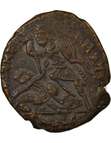 Rome Empire Constance II Soldat Terrassant Cavalier 1 nummus Cuivre 351-355 Nicomédie