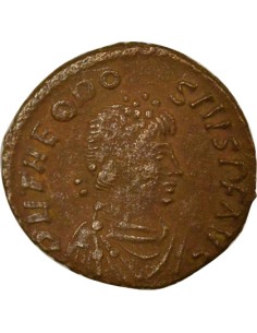 Rome Empire Théodose Ier Victoire & Captif 1 nummus Cuivre 388-392 Constantinople 2