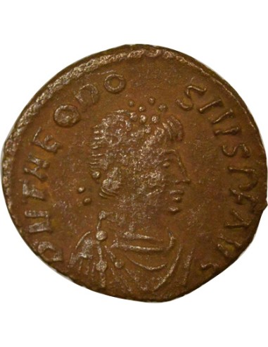 Rome Empire Théodose Ier Victoire & Captif 1 nummus Cuivre 388-392 Constantinople