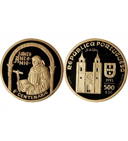 PORTUGAL, SAINT ANTOINE DE LISBONNE - 500 ECSUDOS OR 1995