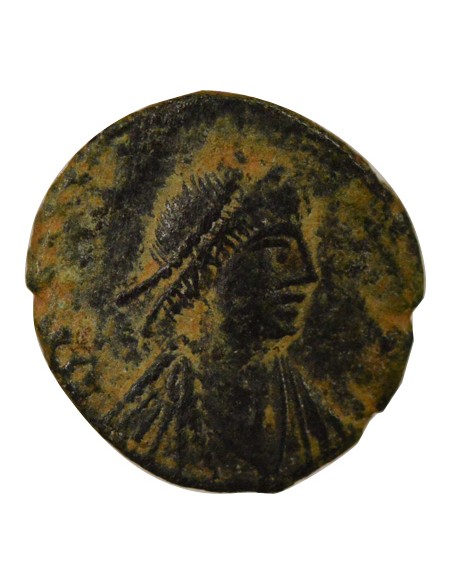 Rome Empire Théodose II A la Croix 1 nummus Cuivre 425-435 Cyzique