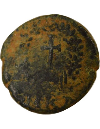 Rome Empire Théodose II A la Croix 1 nummus Cuivre 425-435 Cyzique