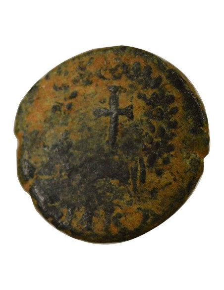 Rome Empire Théodose II A la Croix 1 nummus Cuivre 425-435 Cyzique