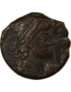 Rome Empire Constance II Soldat terrassant Cavalier 1 nummus Cuivre 305-354 Siscia 2