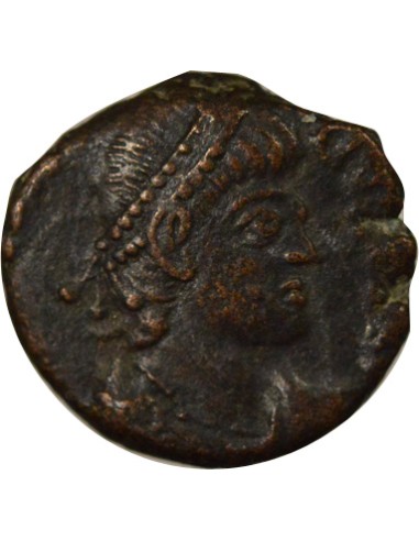 Rome Empire Constance II Soldat terrassant Cavalier 1 nummus Cuivre 305-354 Siscia