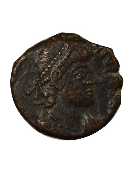 Rome Empire Constance II Soldat terrassant Cavalier 1 nummus Cuivre 305-354 Siscia