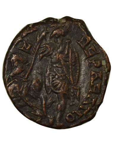 Rome Empire Constance II Soldat terrassant Cavalier 1 nummus Cuivre 305-354 Siscia