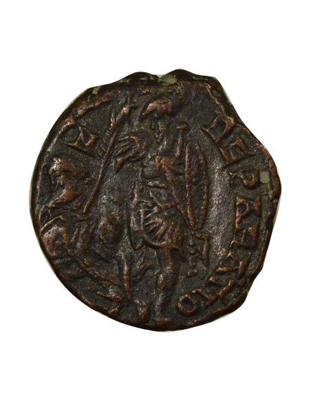 Rome Empire Constance II Soldat terrassant Cavalier 1 nummus Cuivre 305-354 Siscia