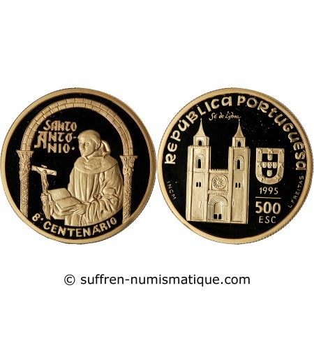 PORTUGAL, SAINT ANTOINE DE LISBONNE - 500 ECSUDOS OR 1995