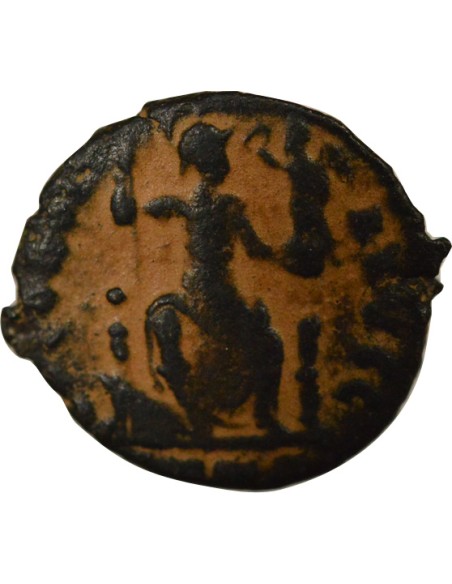 Rome Empire Théodose II Constantinople assise 1 nummus Cuivre 401-403 Antioche