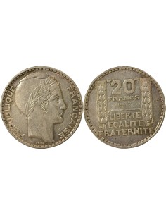 Turin 20 francs Argent 1937 A Paris