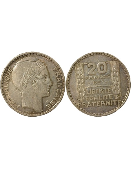 Turin 20 francs Argent 1937 A Paris