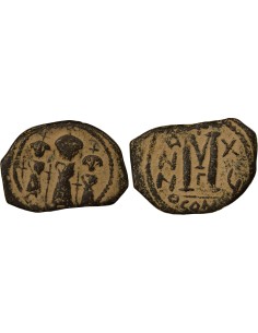 Empire Byzantin Héraclius Classe IV 1 follis Bronze An 16 (625-626) Constantinople