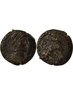 Rome Empire Constance II Soldat terrassant Cavalier 1 nummus Cuivre 355-361 Antioche
