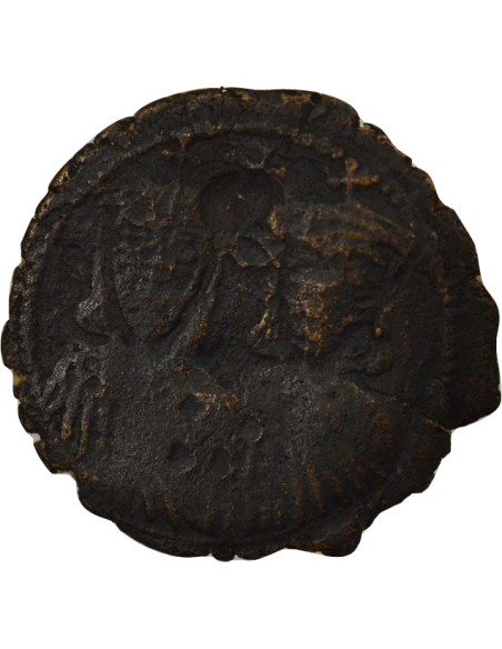 Empire Byzantin Classe III 1 follis Cuivre 732 Constantinople
