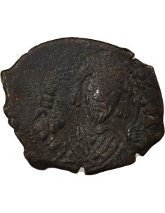 Empire Byzantin Phocas Classe II 1/2 follis Cuivre An 6 (607-608) Nicomédie 2