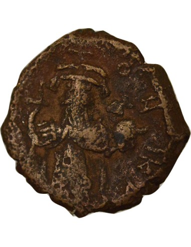 Empire Byzantin Constant II Héraclius Classe V 1 follis Cuivre 651-652 Constantinople