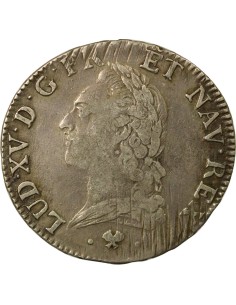 Louis XV à la Vieille Tête 1 écu Argent 1773 L Bayonne 2