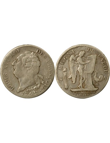 Louis XVI au Génie 1 écu Argent 1792 A - Paris