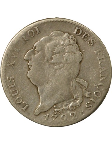 Louis XVI au Génie 1 écu Argent 1792 A - Paris