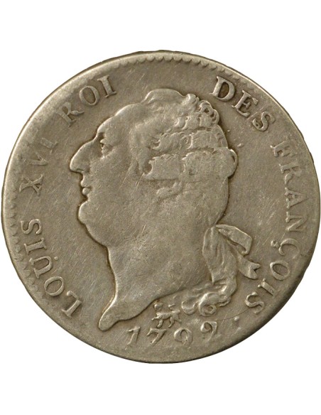 Louis XVI au Génie 1 écu Argent 1792 A - Paris