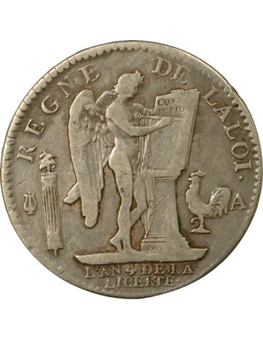 Louis XVI au Génie 1 écu Argent 1792 A - Paris