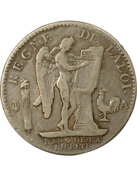 Louis XVI au Génie 1 écu Argent 1792 A - Paris