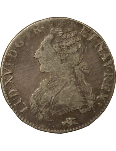 Louis XVI au Buste Habillé 1 écu Argent 1775 D Lyon