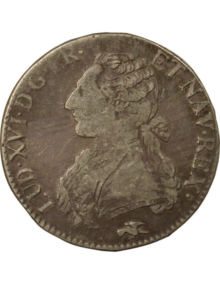Louis XVI au Buste Habillé 1 écu Argent 1775 D Lyon