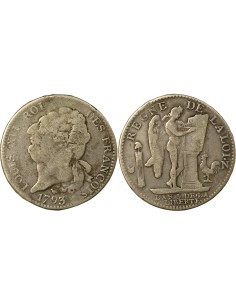 Louis XVI au Génie 1 écu Argent 1793 N Montpellier