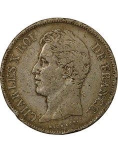Charles X 2e Type 5 francs Argent 1829 Q Perpignan 2