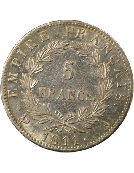 Roi d'Italie Empire 5 francs Argent 1811 A - Paris
