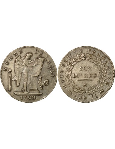 au Génie 6 livres Argent 1793 A - Paris